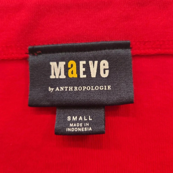 Maeve × Anthropologie Corset Poof Sleeve Crop Shirt Top Fushia Pink Size Small - Picture 9 of 11